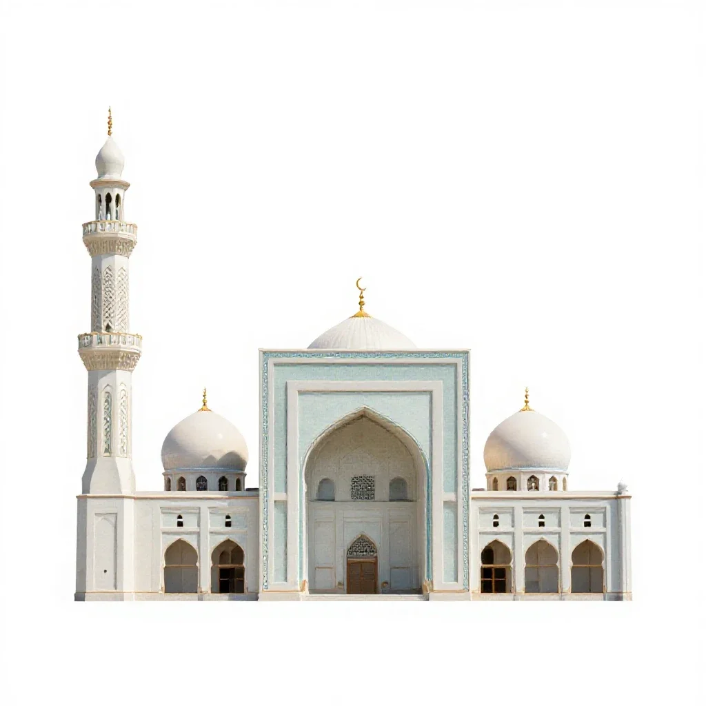 Masjid isolated on a white background