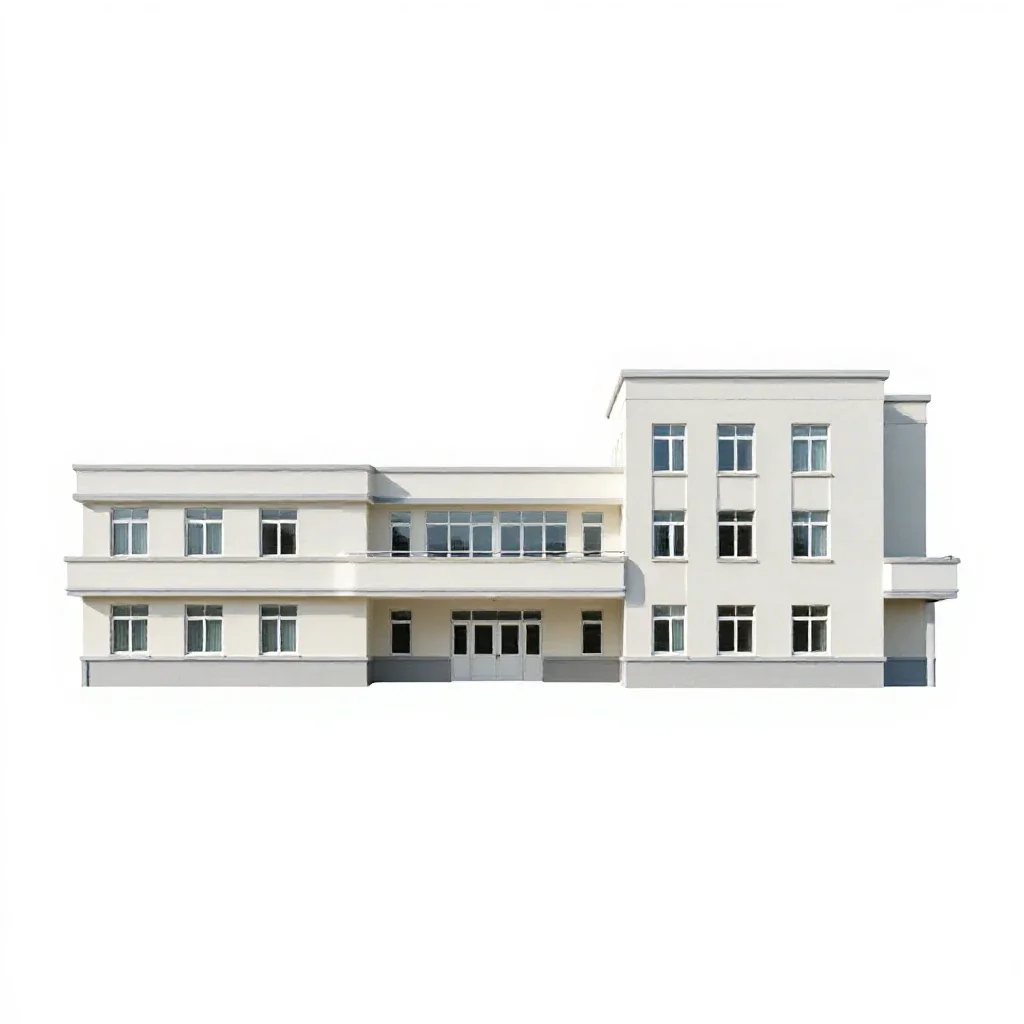 Maternity hospital isolated on a white background