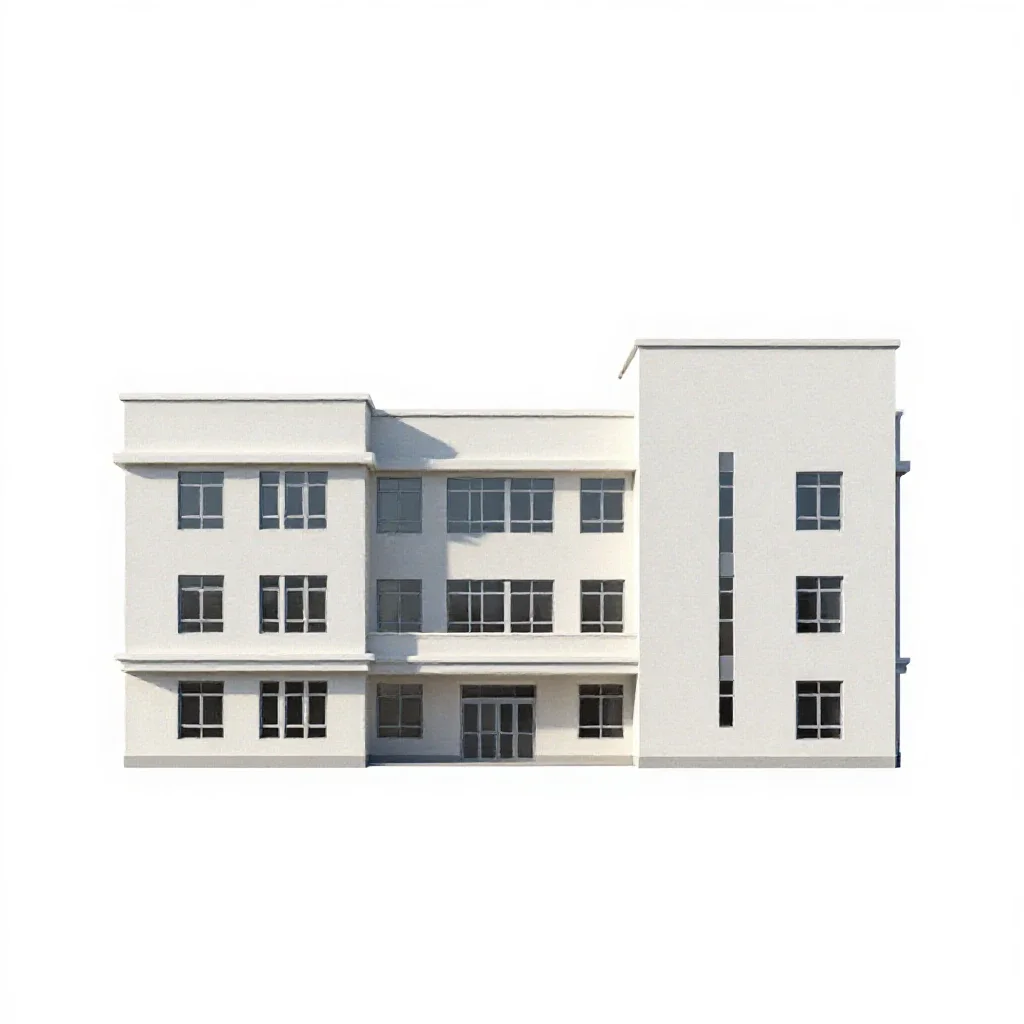 Medical building isolated on a white background