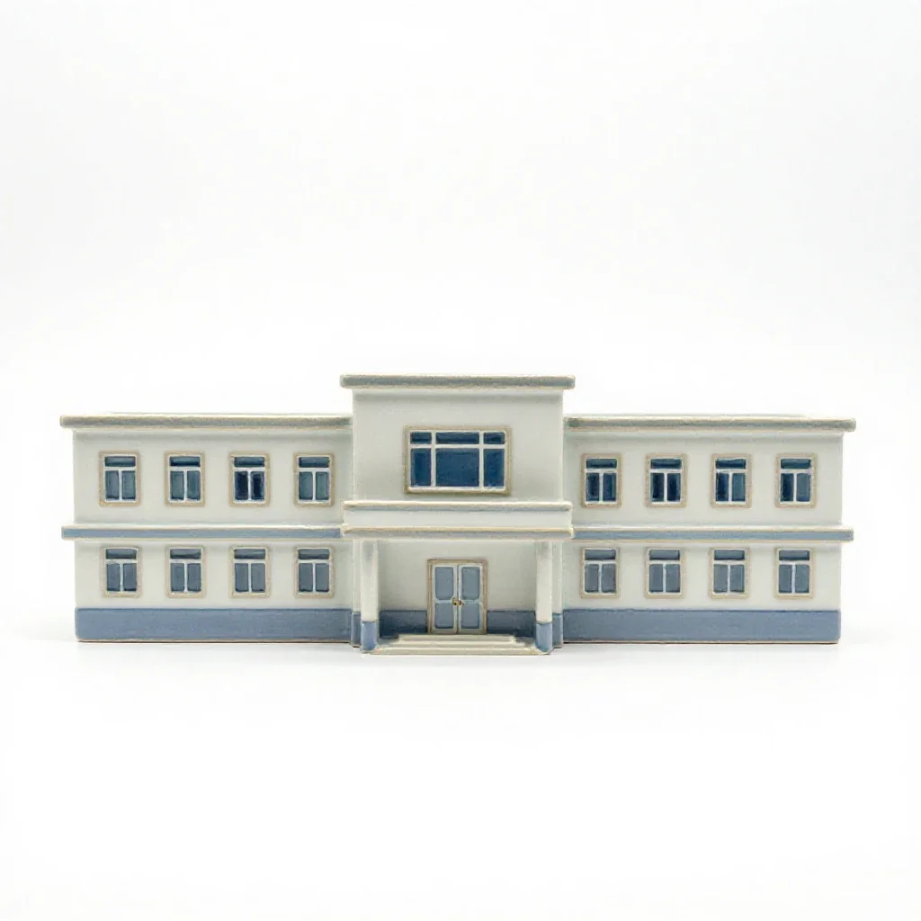 Mental hospital isolated on a white background