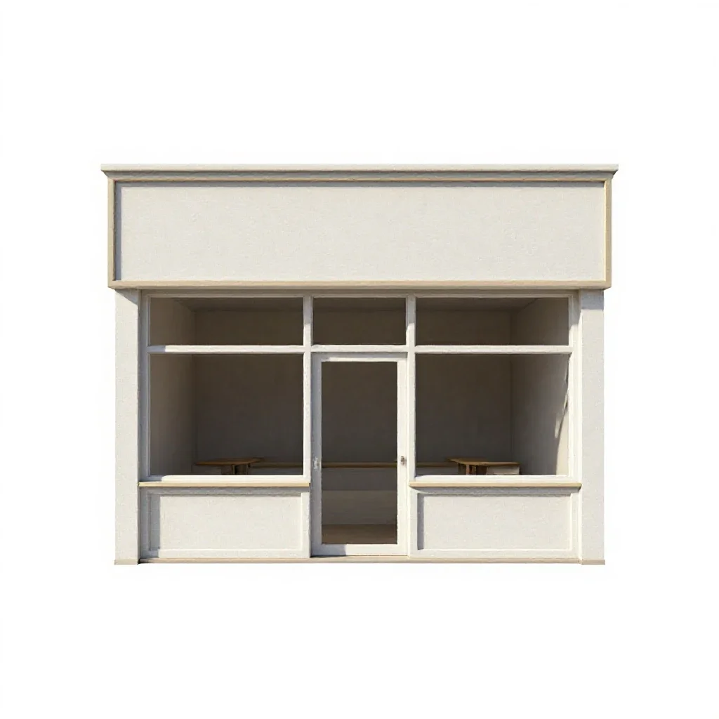 Mercantile establishment isolated on a white background
