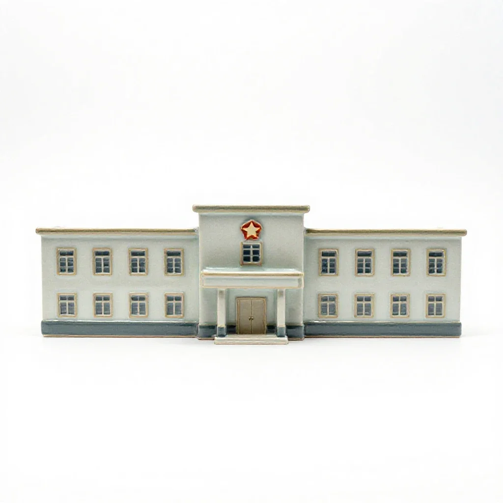 Military hospital isolated on a white background