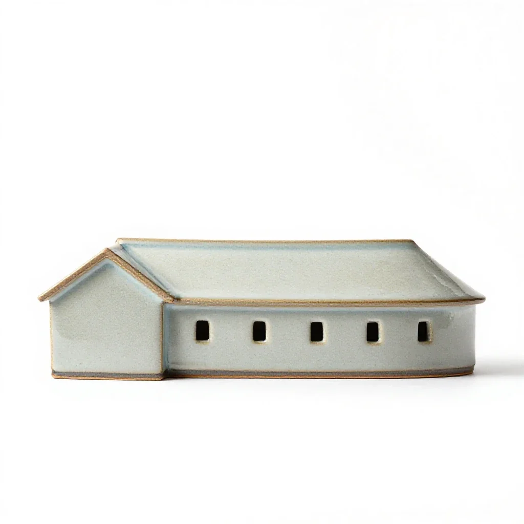 Monastery isolated on a white background