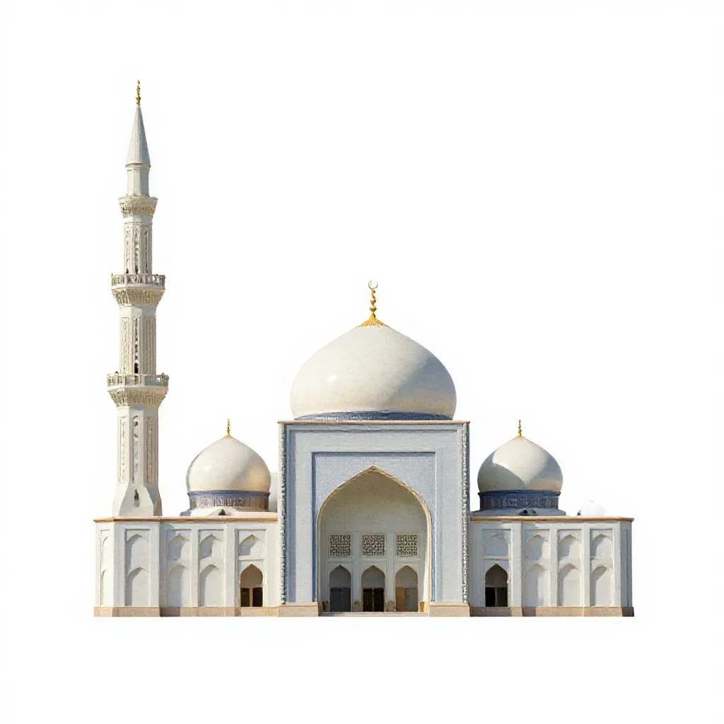 Mosque isolated on a white background