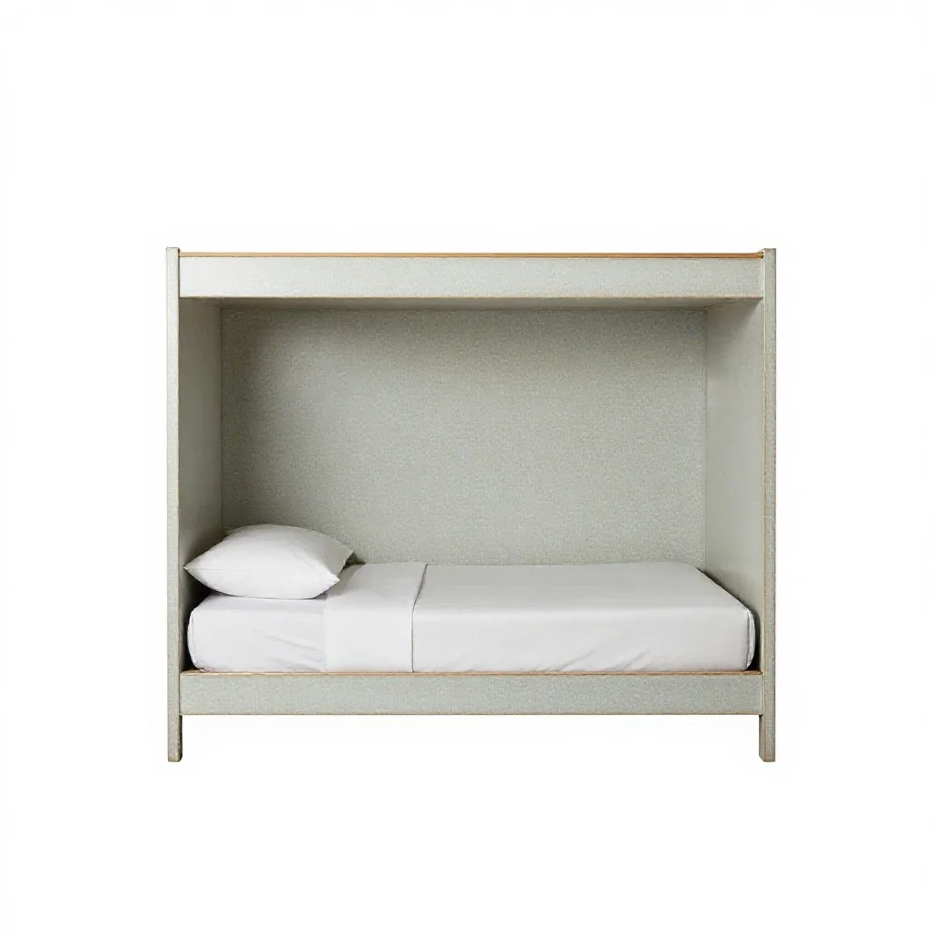 Motel room isolated on a white background
