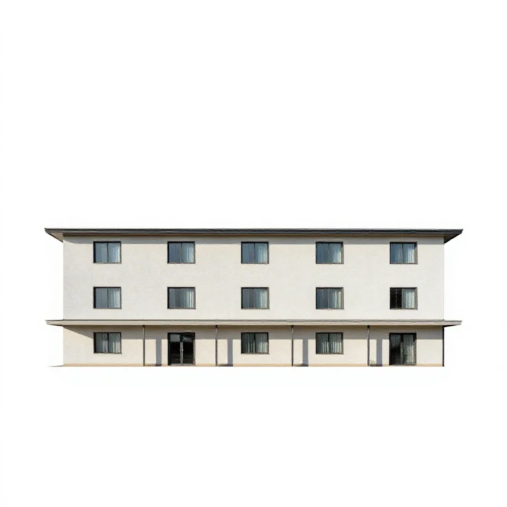 Motel isolated on a white background
