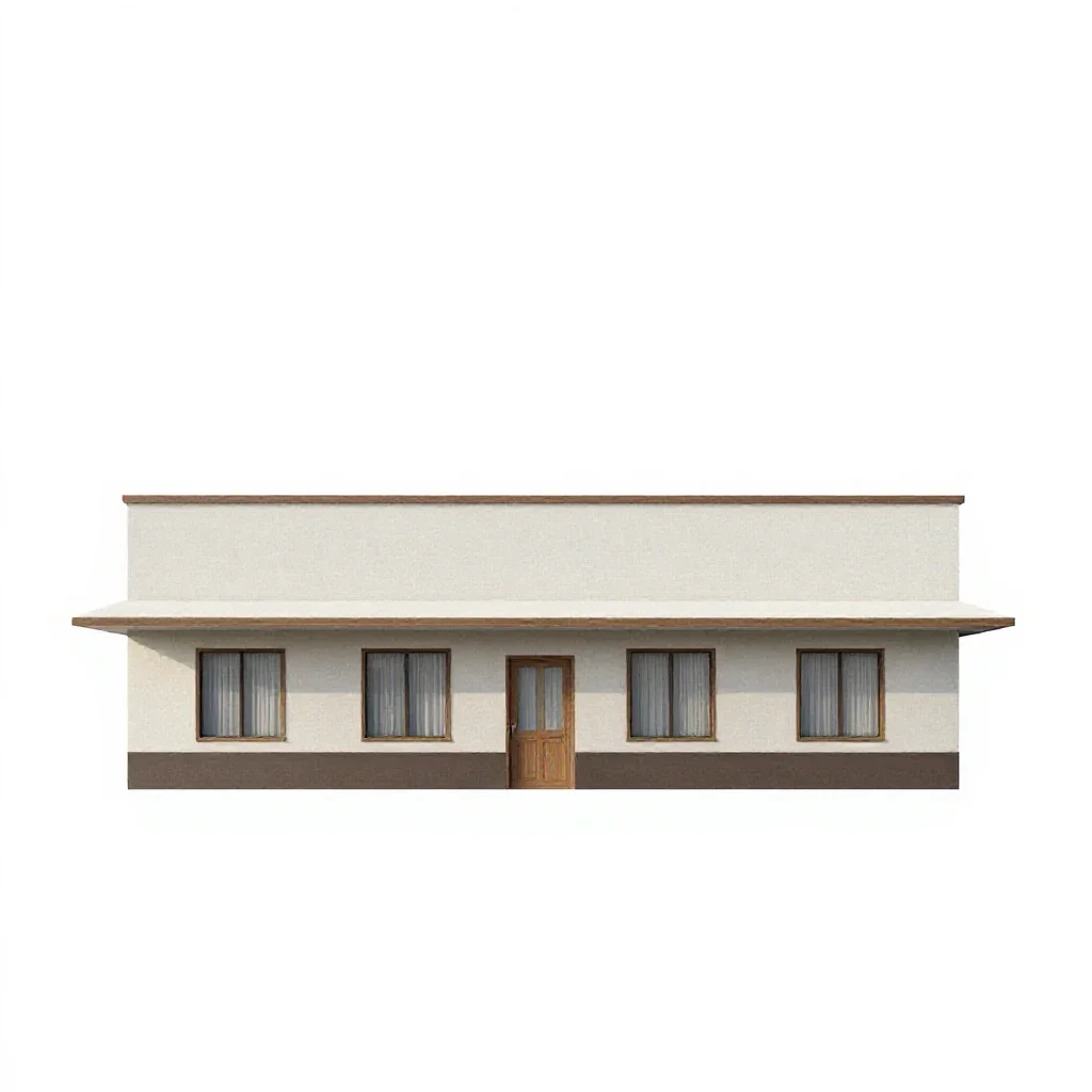 Motor hotel isolated on a white background