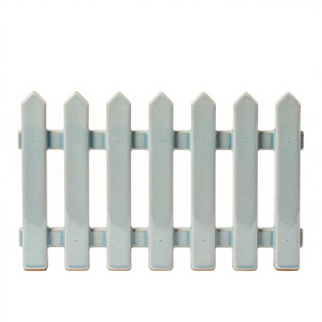 Picket fence isolated on a white background