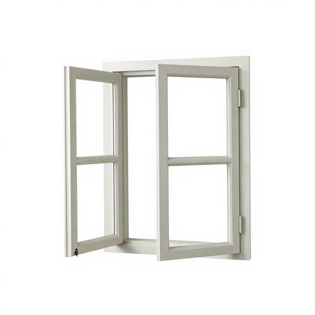 Pivoting window isolated on a white background