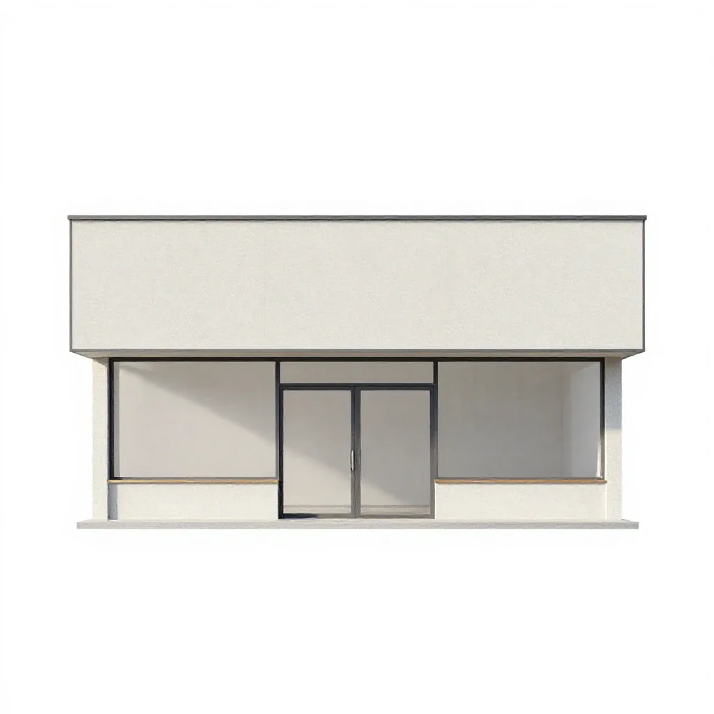 Place of business isolated on a white background