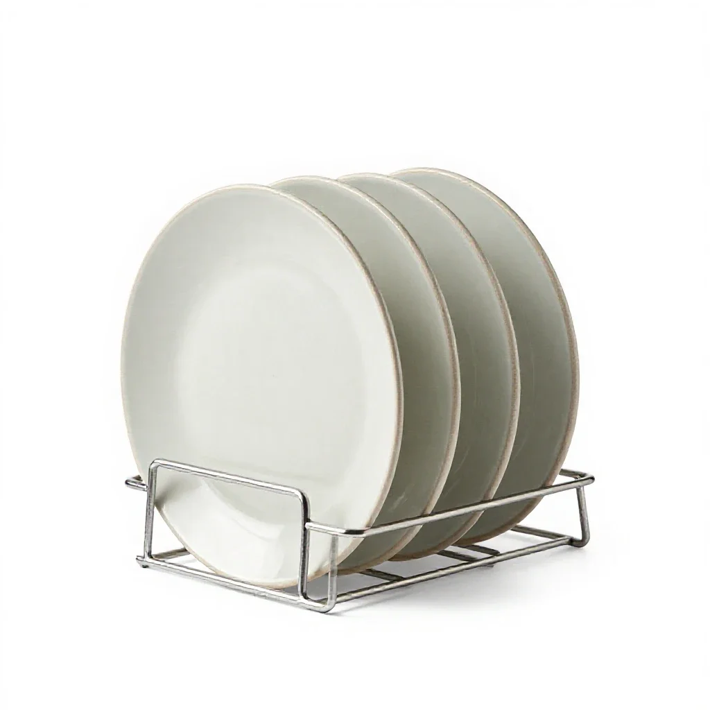 Plate rack isolated on a white background