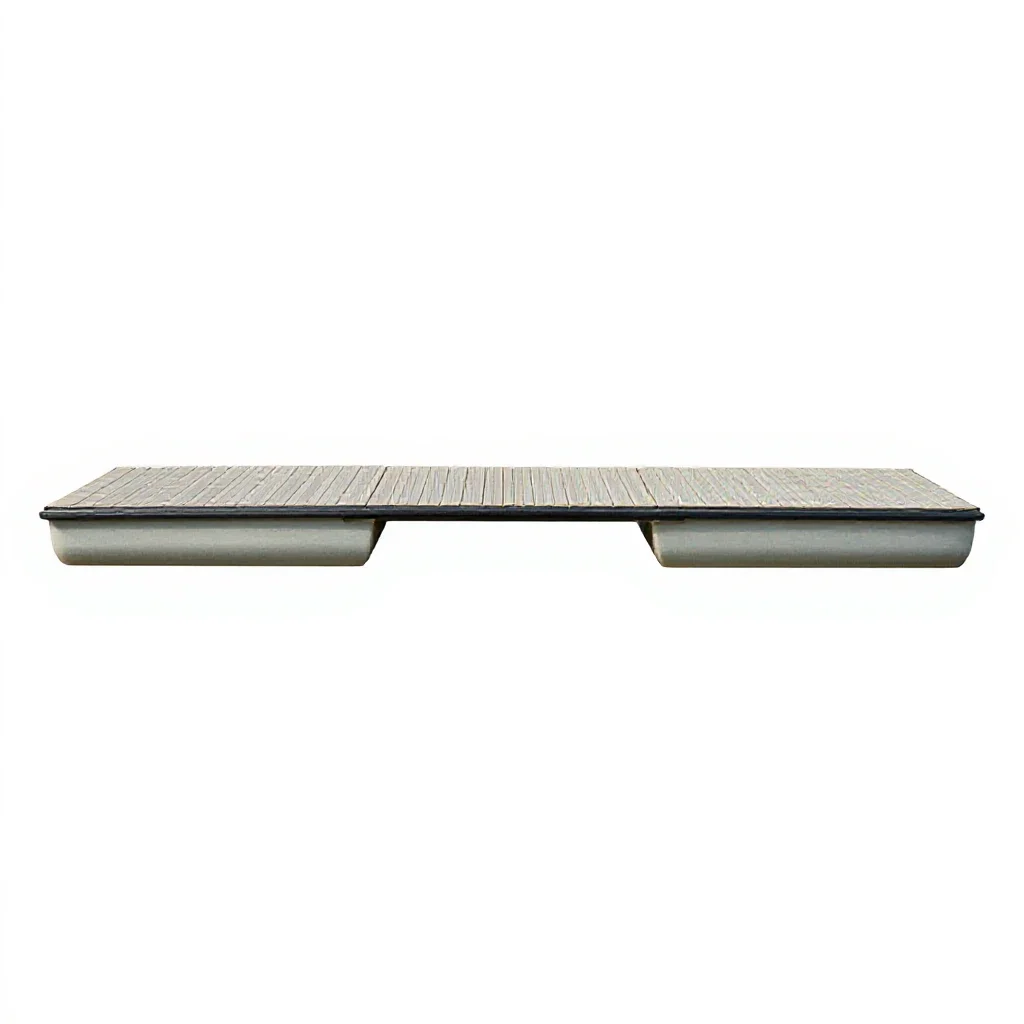 Pontoon bridge isolated on a white background