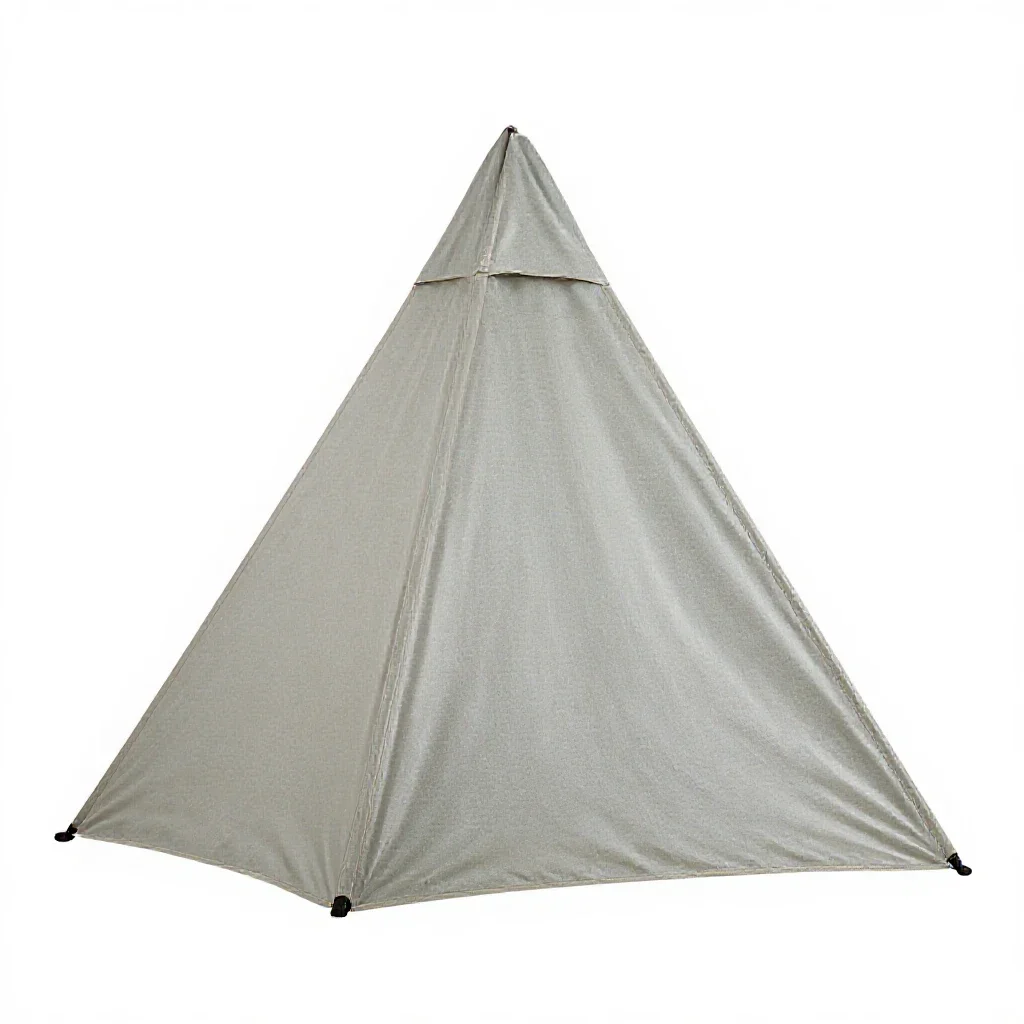Pyramidal tent isolated on a white background