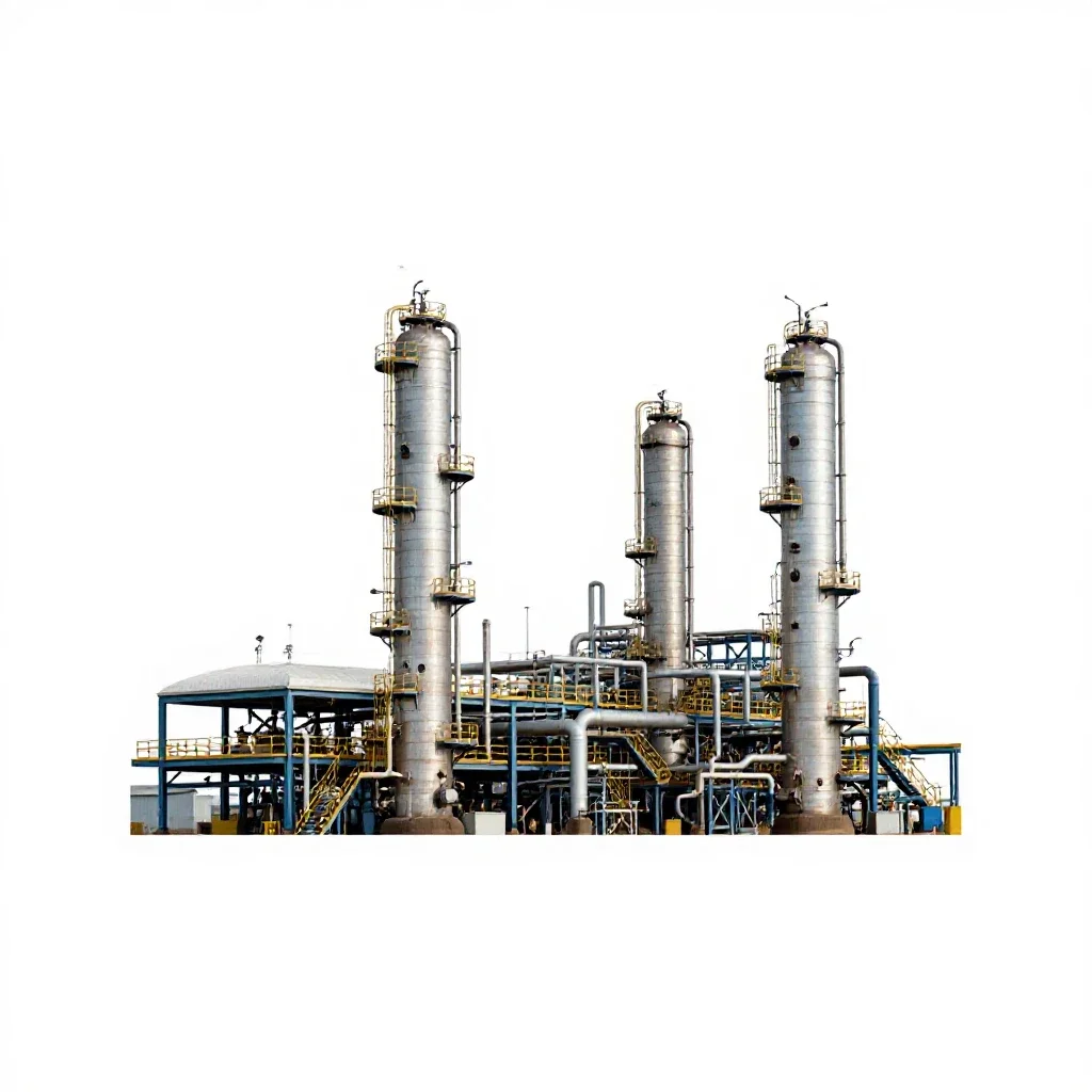 Refinery isolated on a white background