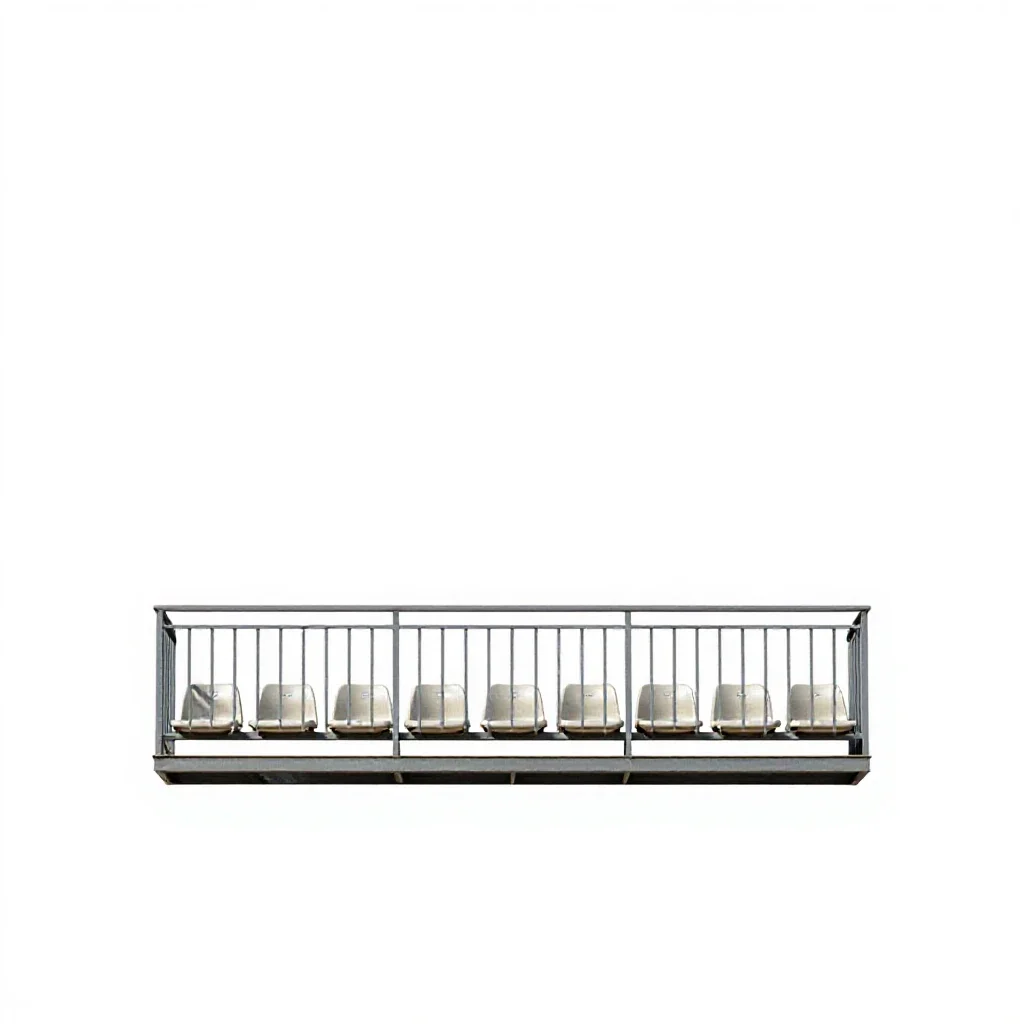 Second balcony isolated on a white background