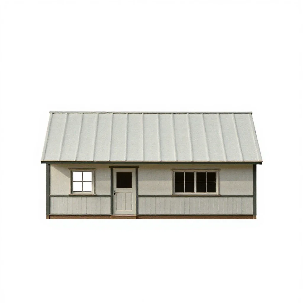 Shooting lodge isolated on a white background