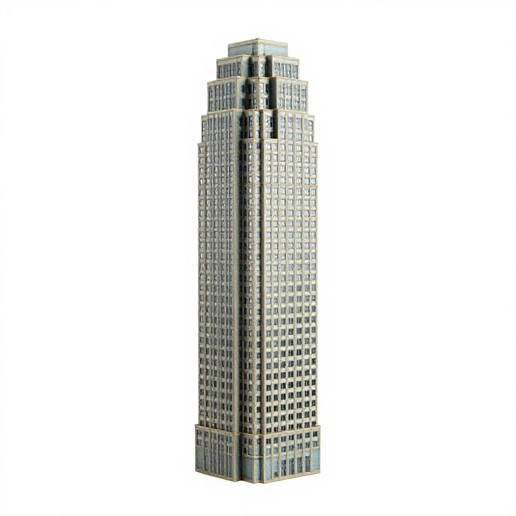 Skyscraper isolated on a white background