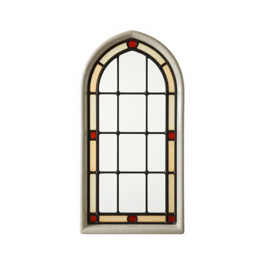 Stained-glass window isolated on a white background