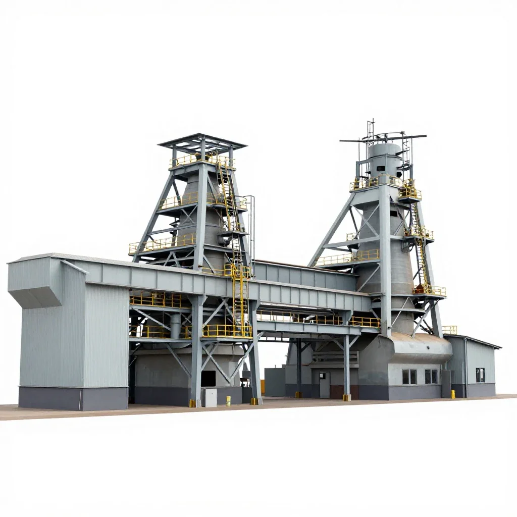 Steel mill isolated on a white background