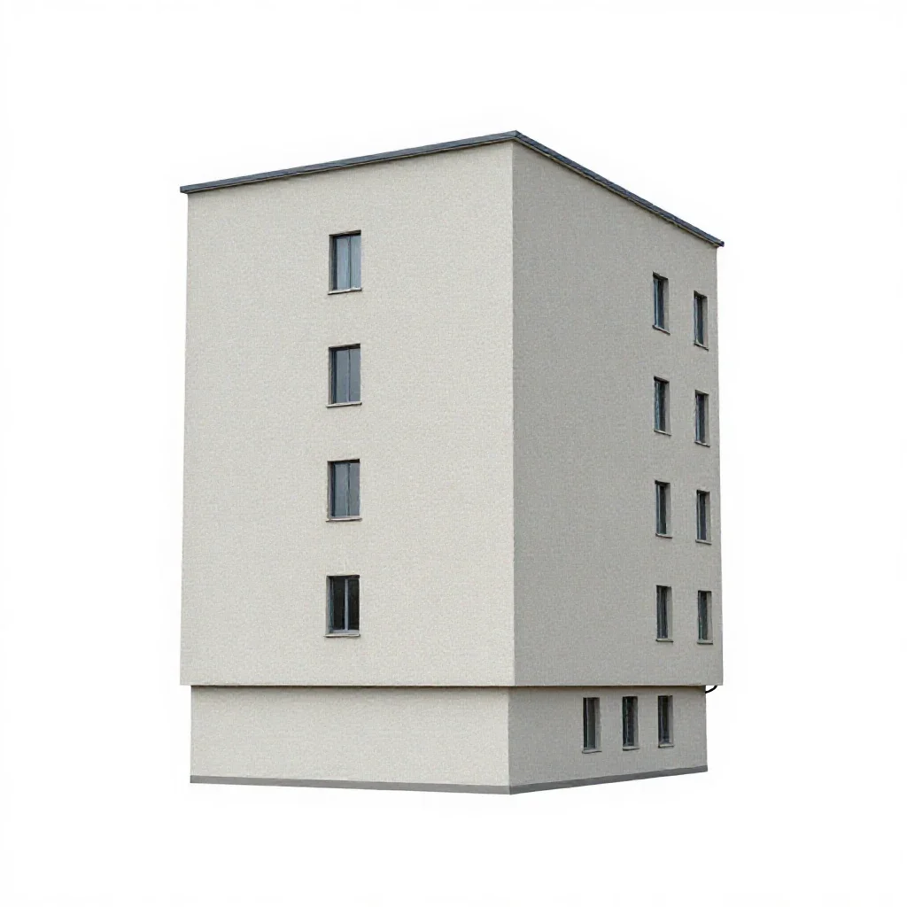Telecom hotel isolated on a white background