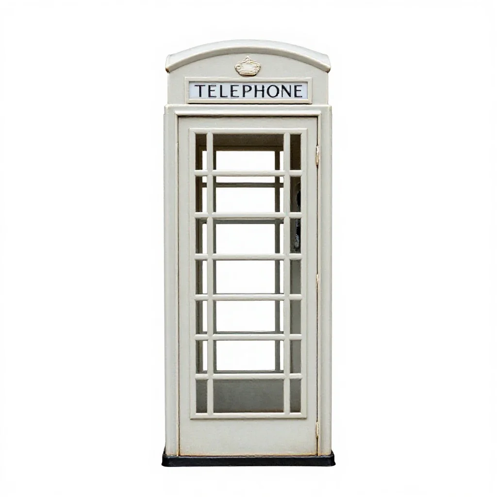 Telephone booth isolated on a white background