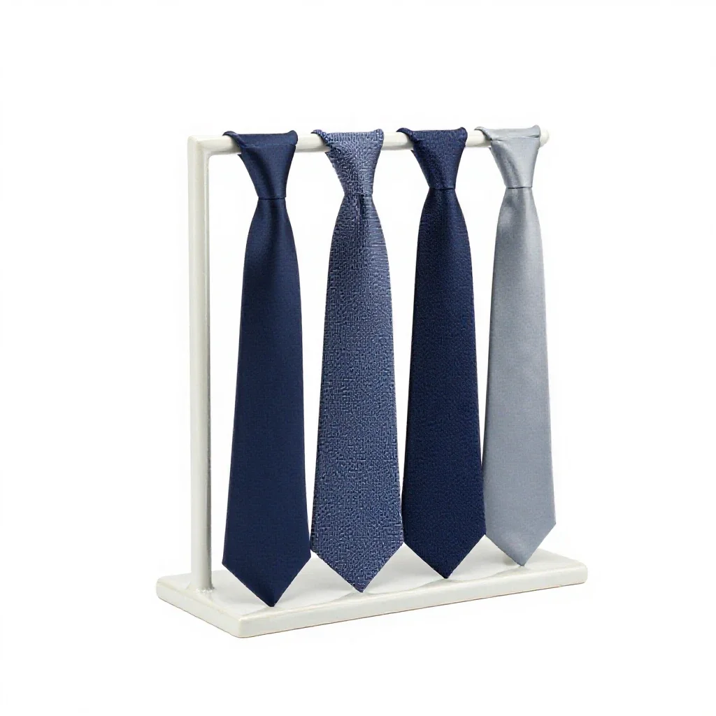 Tie rack isolated on a white background