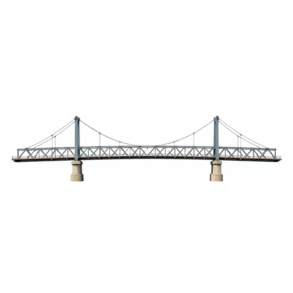 Toll bridge isolated on a white background