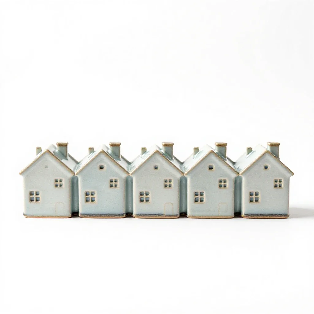 Tract house isolated on a white background