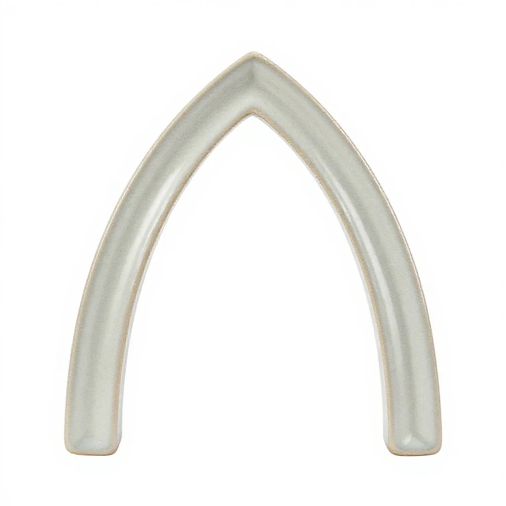 Trefoil arch isolated on a white background