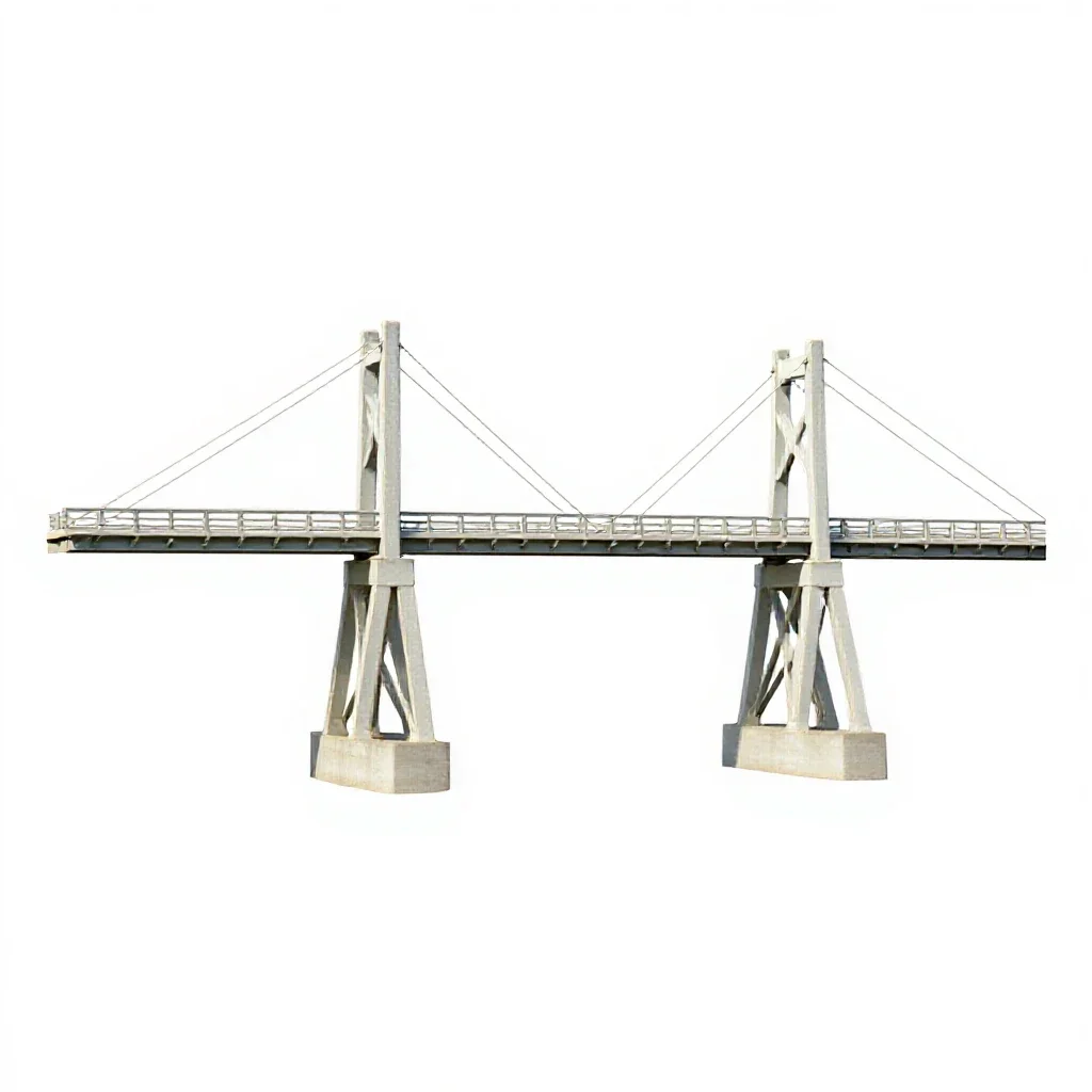 Trestle bridge isolated on a white background