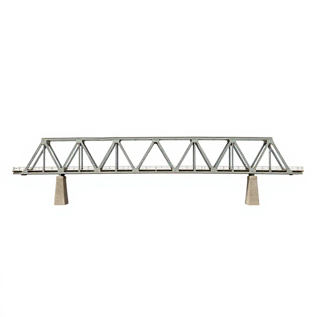 Truss bridge isolated on a white background