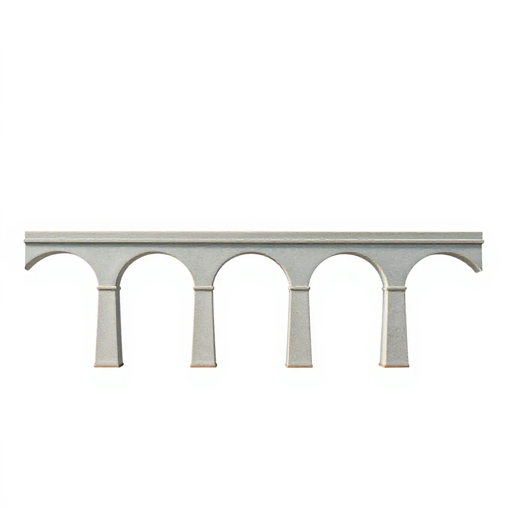 Viaduct isolated on a white background
