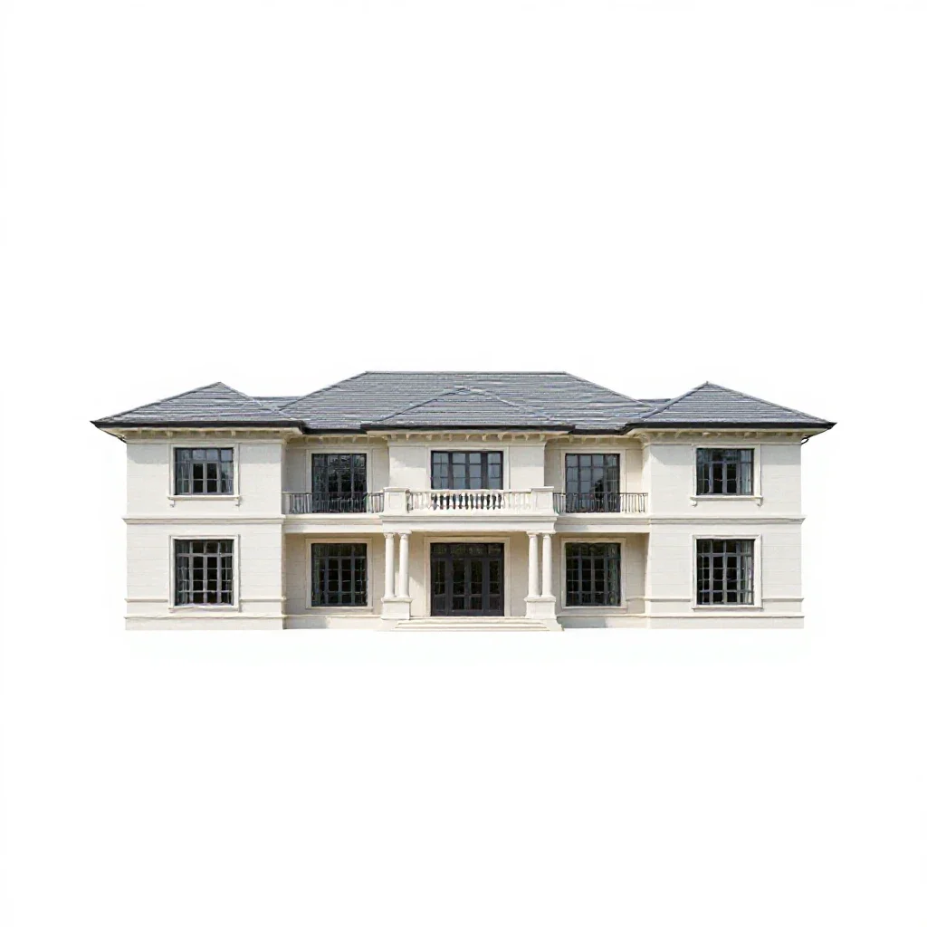 Villa isolated on a white background