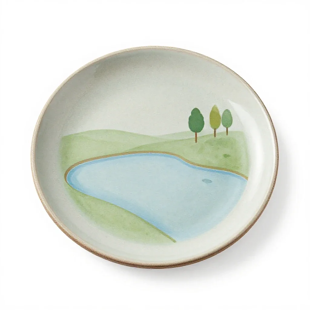 Water hazard isolated on a white background