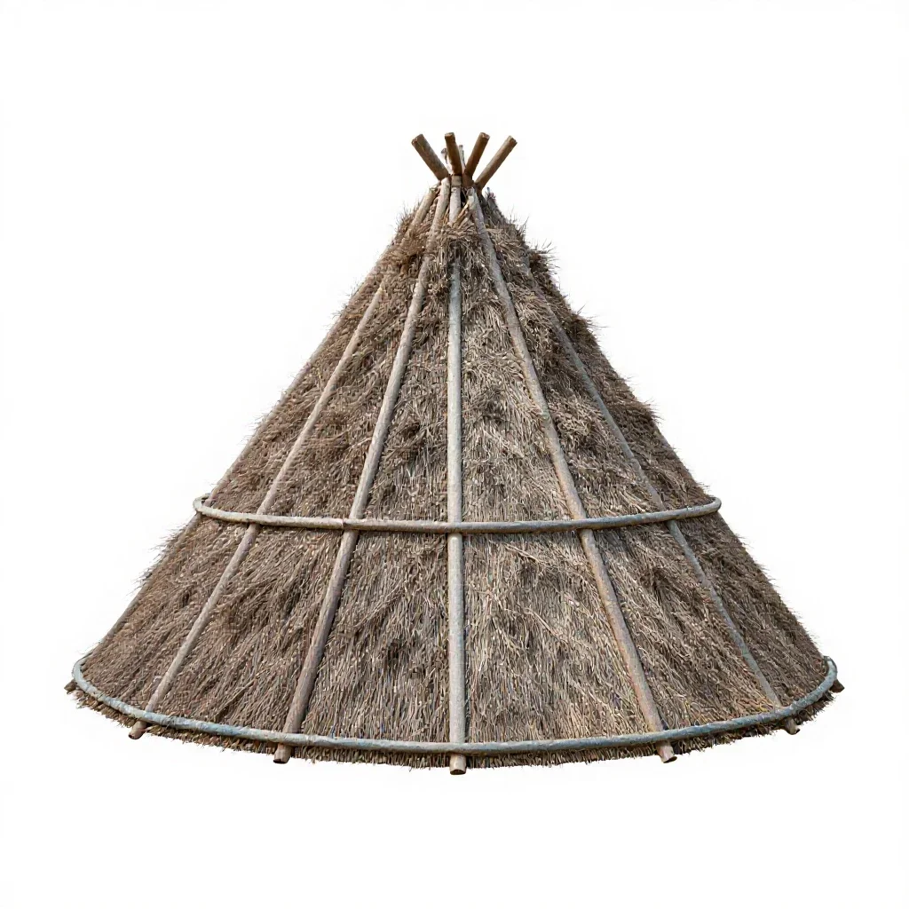 Wickiup isolated on a white background