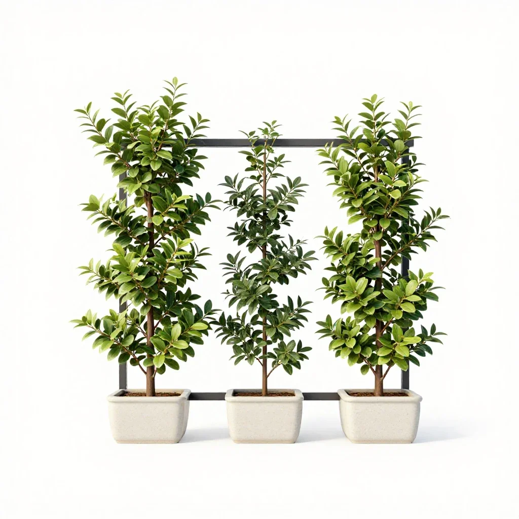 Espalier isolated on a white background