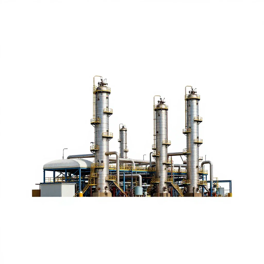 Oil refinery isolated on a white background