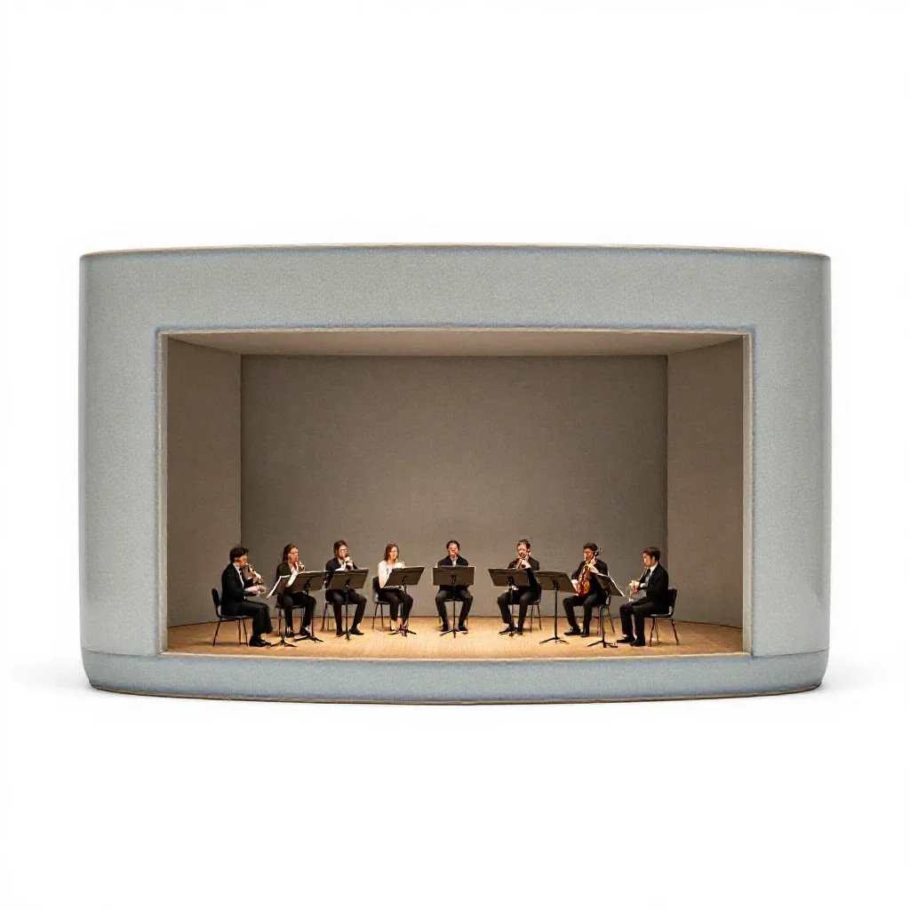 Orchestra pit isolated on a white background
