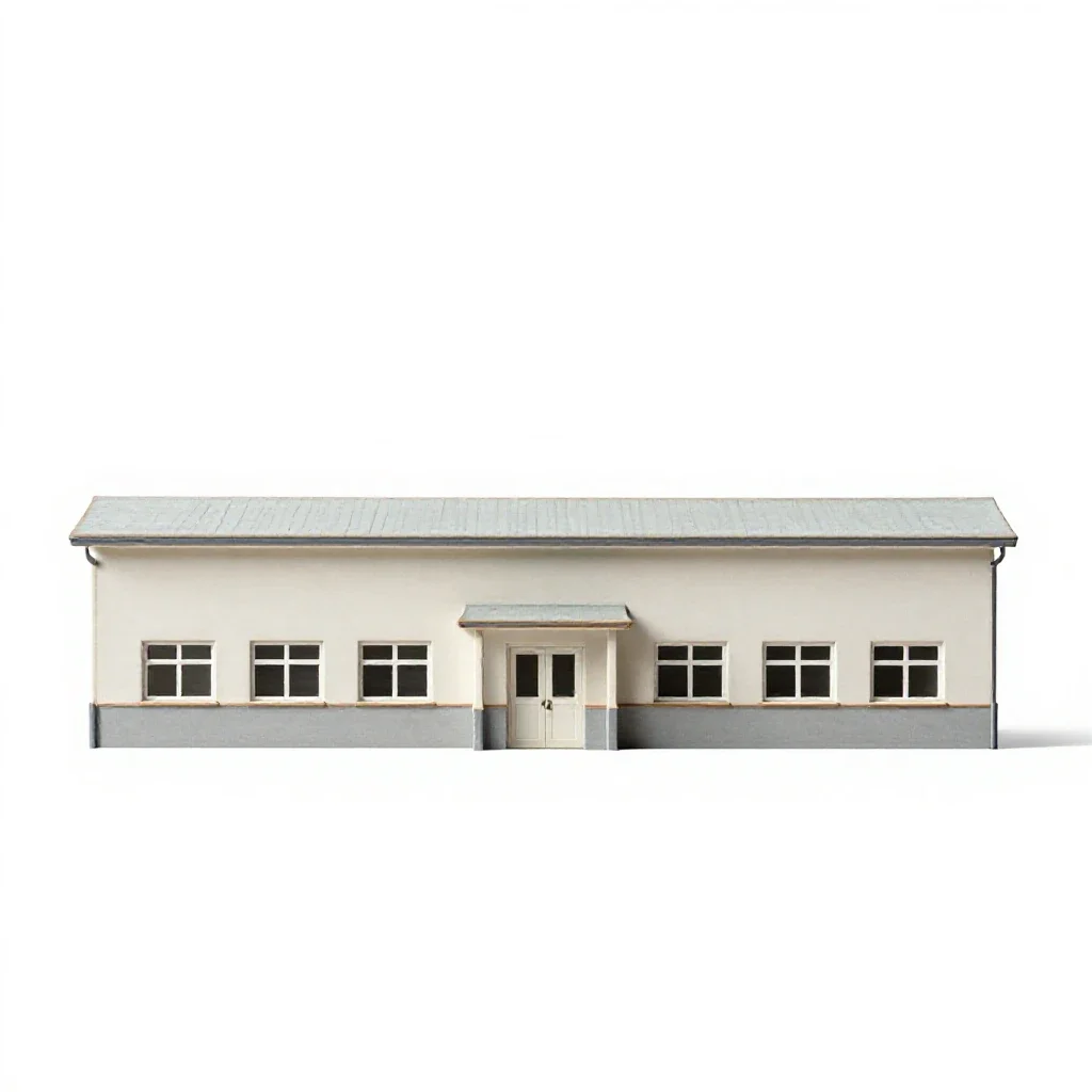 Orphanage isolated on a white background
