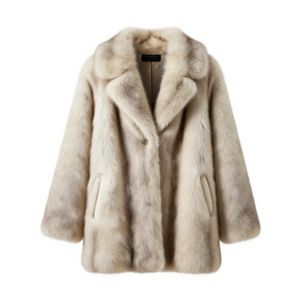 Sable coat isolated on a white background