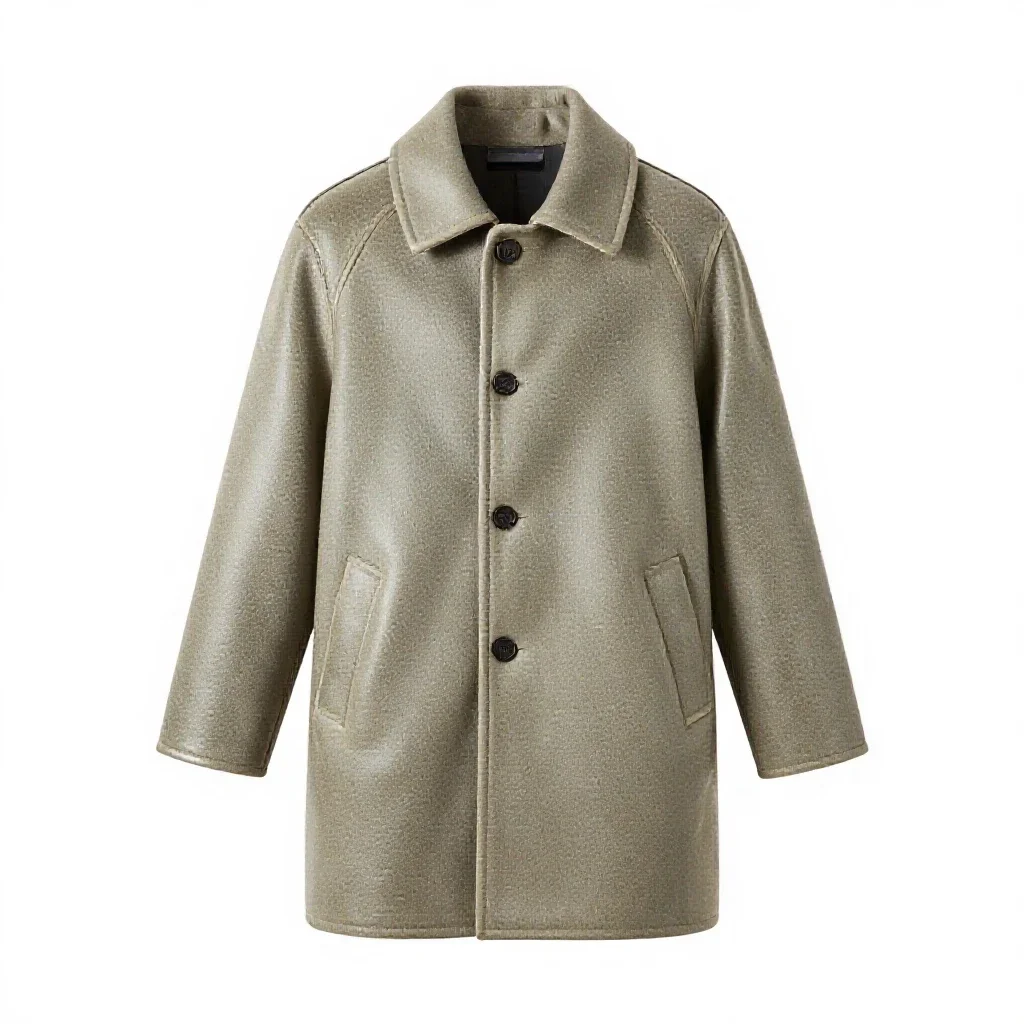 Sheepskin coat isolated on a white background