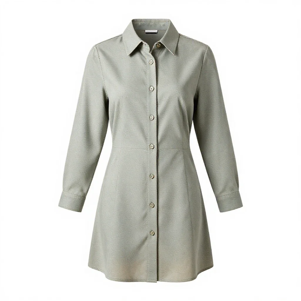 Shirtdress isolated on a white background
