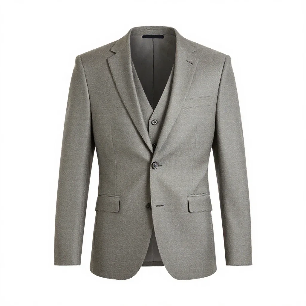 Three-piece suit isolated on a white background