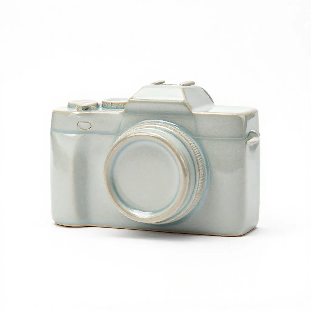Box camera isolated on a white background