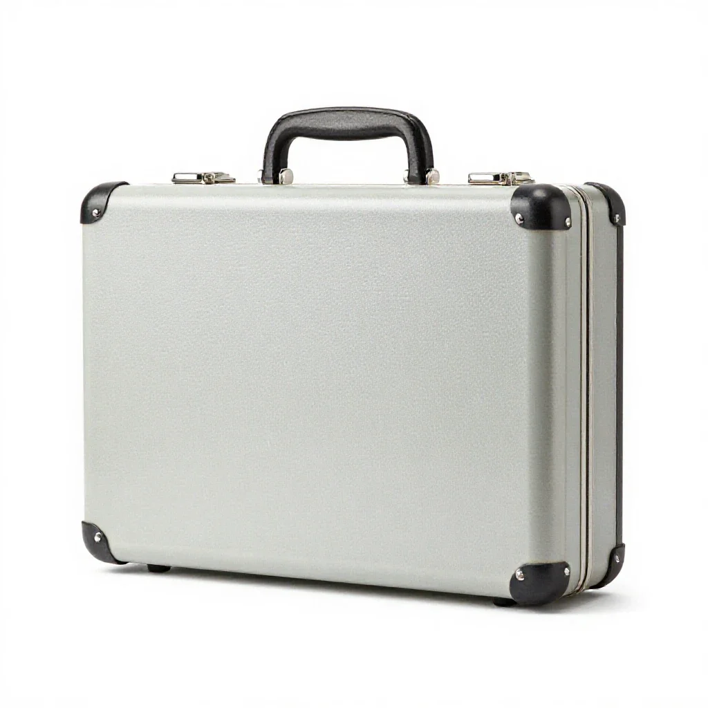 Briefcase computer isolated on a white background