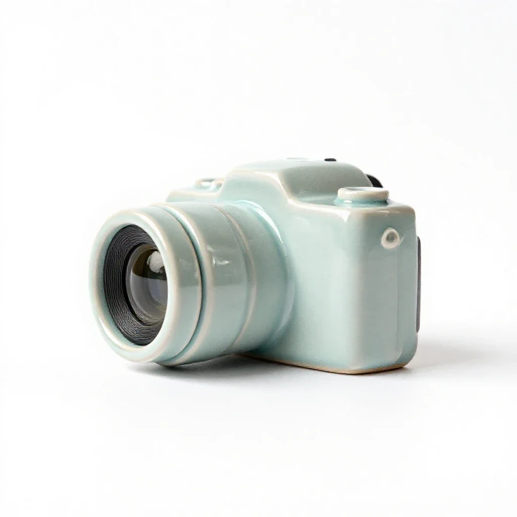Candid camera isolated on a white background