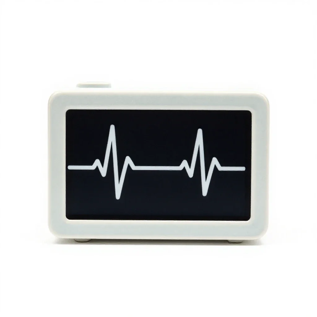 Cardiac monitor isolated on a white background