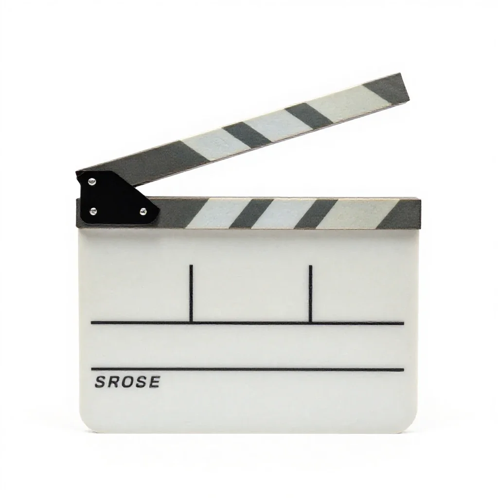 Clapperboard isolated on a white background