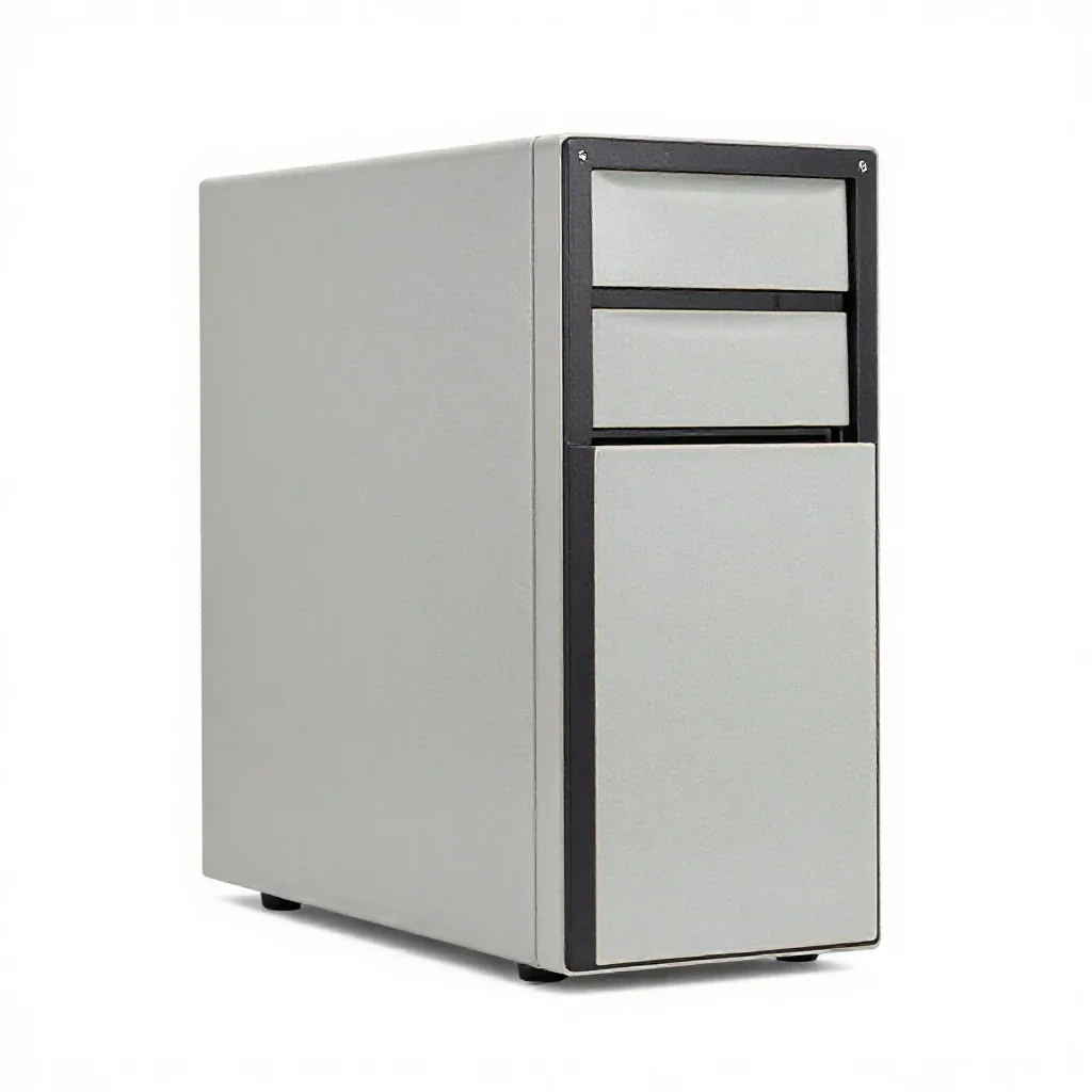 Dedicated file server isolated on a white background
