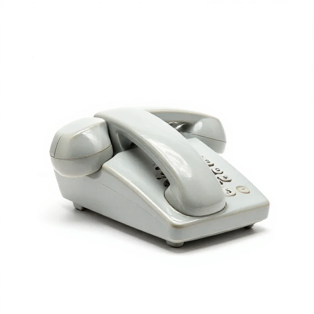 Desk phone isolated on a white background